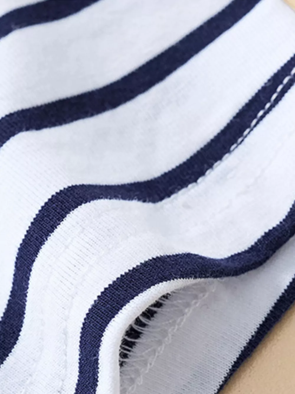 Children's Striped Truck Graphic Crew Neck T-Shirt, image 4