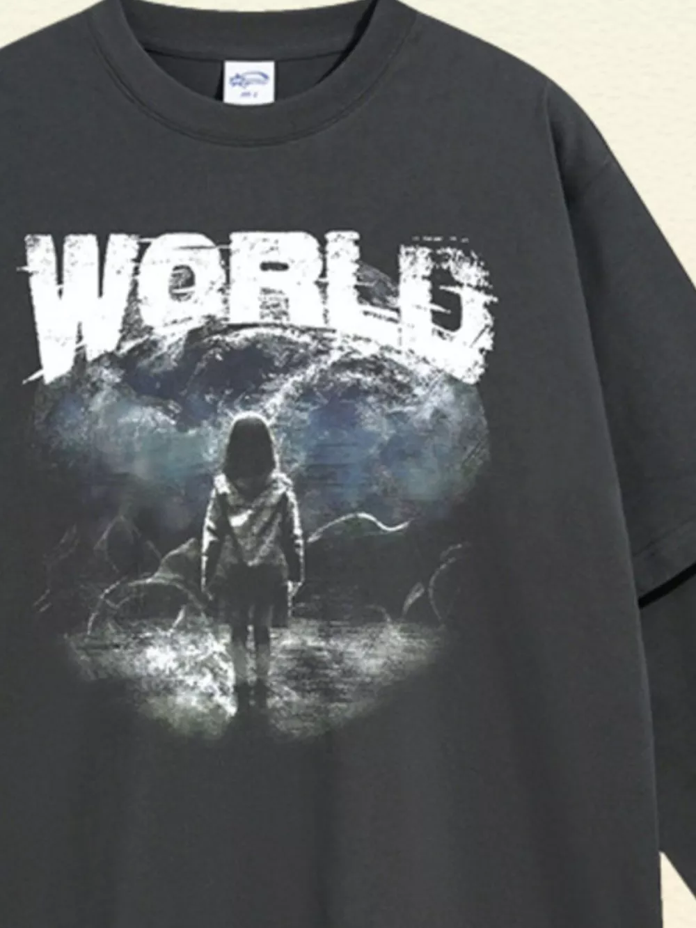 Men's World Graphic Long Sleeve T-Shirt, image 3
