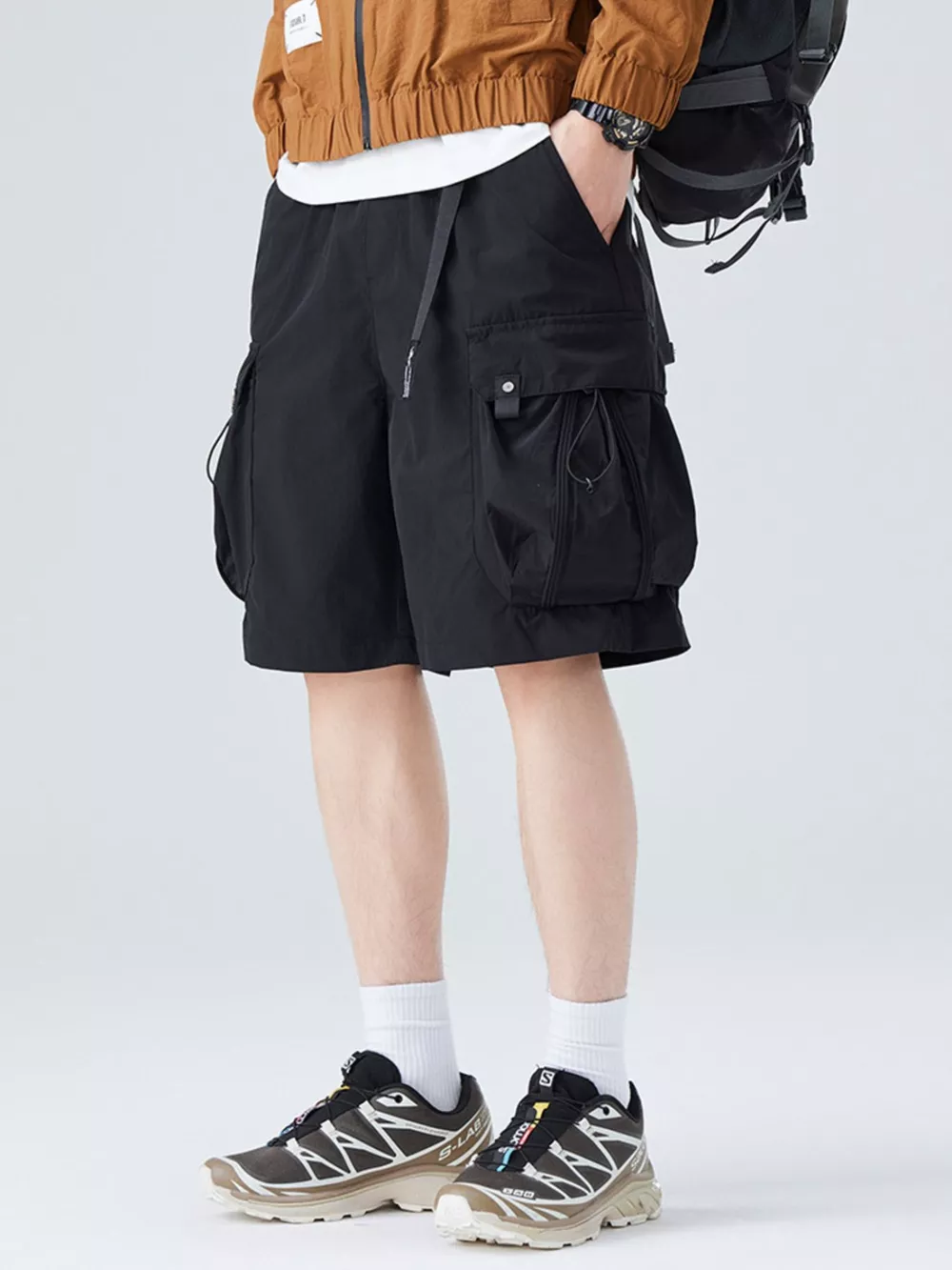 Men's Plus Size Loose Fit Cargo Shorts, image 7