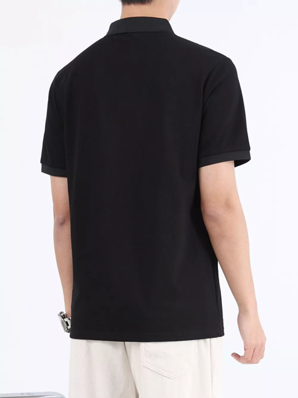 Men's Plus Size Color Block Casual Polo, image 5