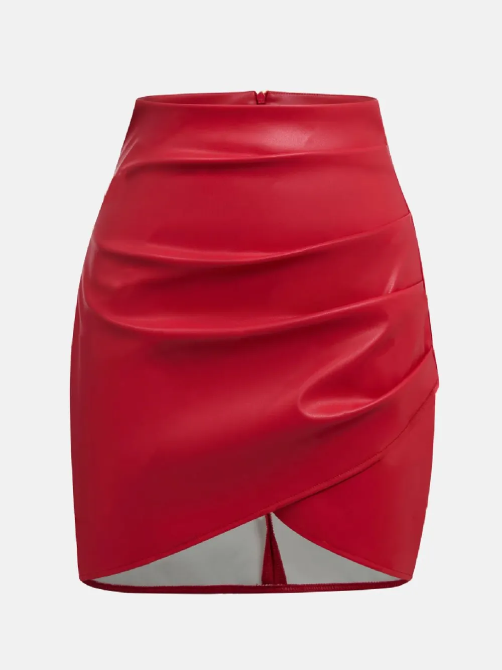 Ruched Asymmetrical Hem Skirt, image 15