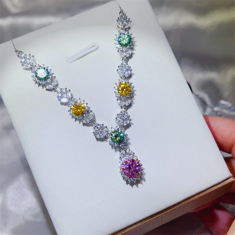 3.5 Carat Moissanite 925 Sterling Silver Necklace