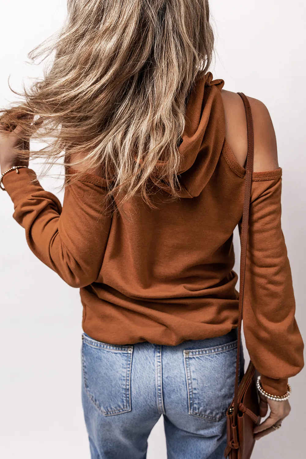 Cold Shoulder Long Sleeve Hoodie, image 10