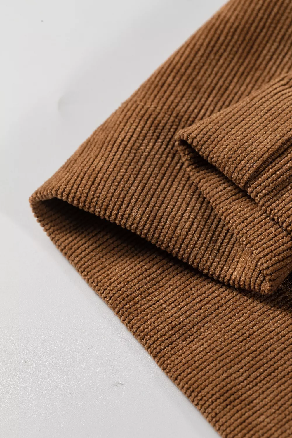 Elastic Waist Wooden Button Placket Ankle Length Wide Leg Pants, image 10