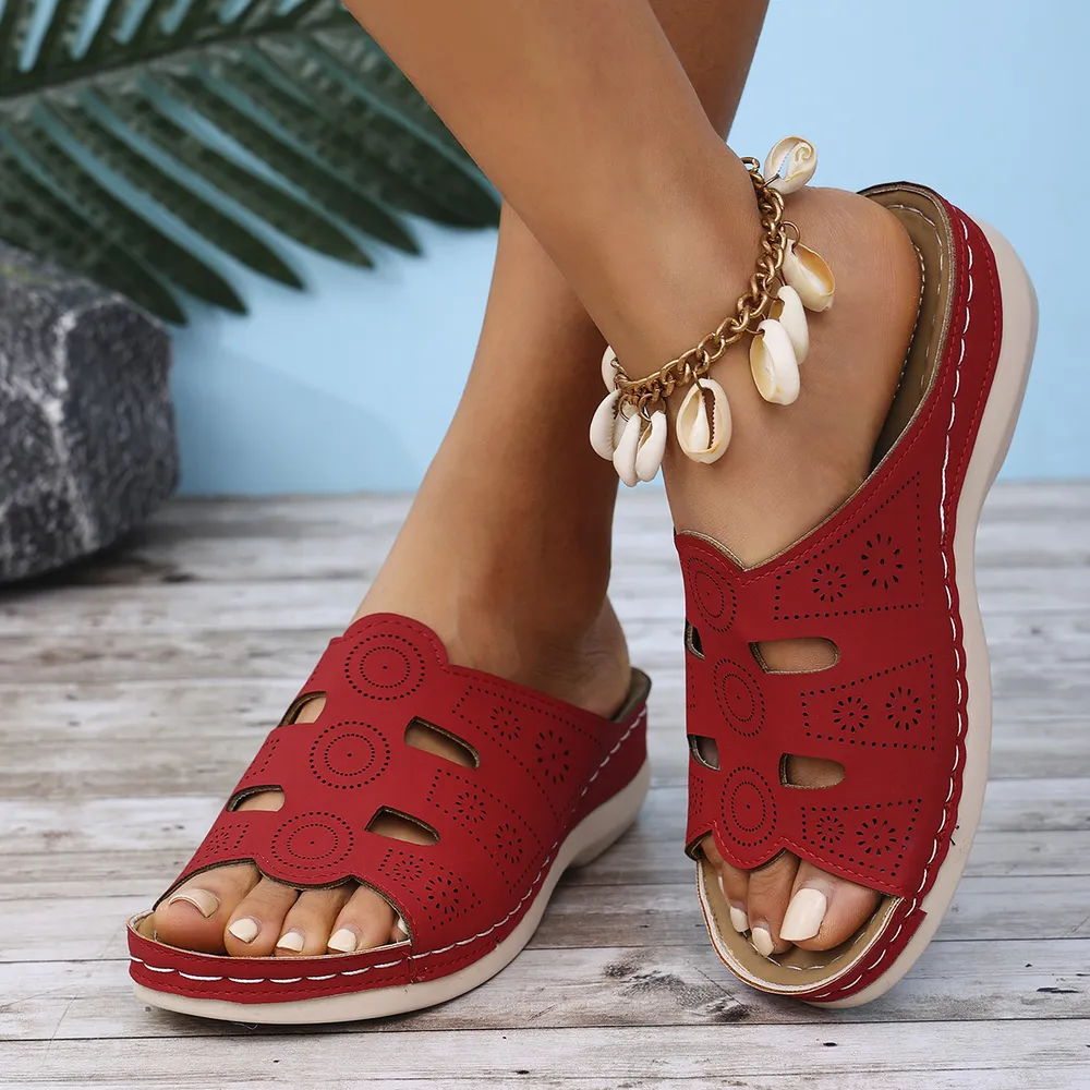 Open-Toe Cutout Sandals, image 5