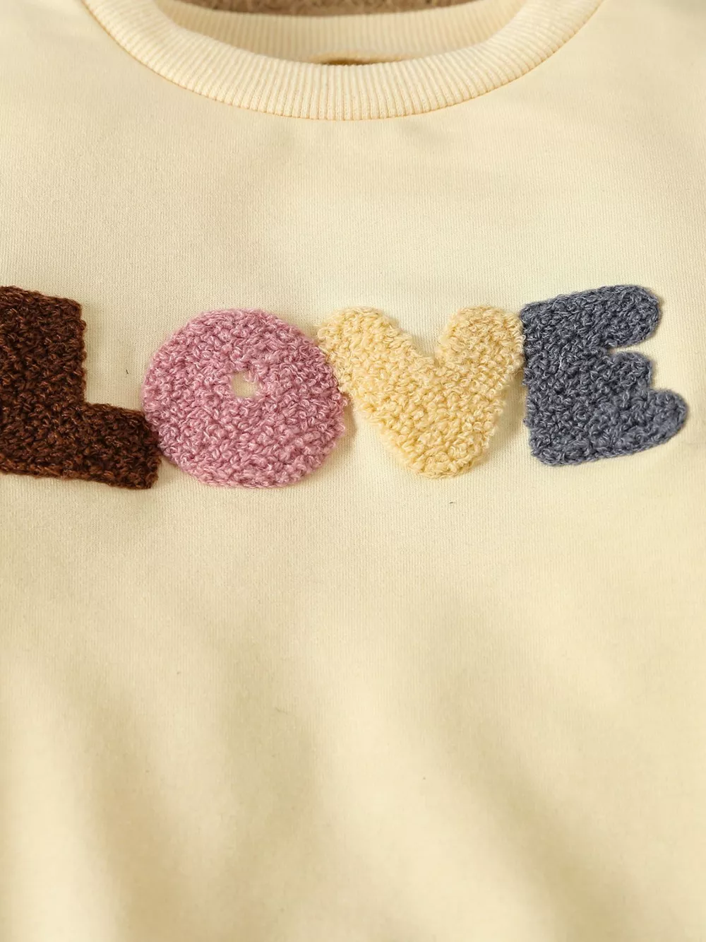 Children's Letter Round Neck Top and Pants Set, image 9