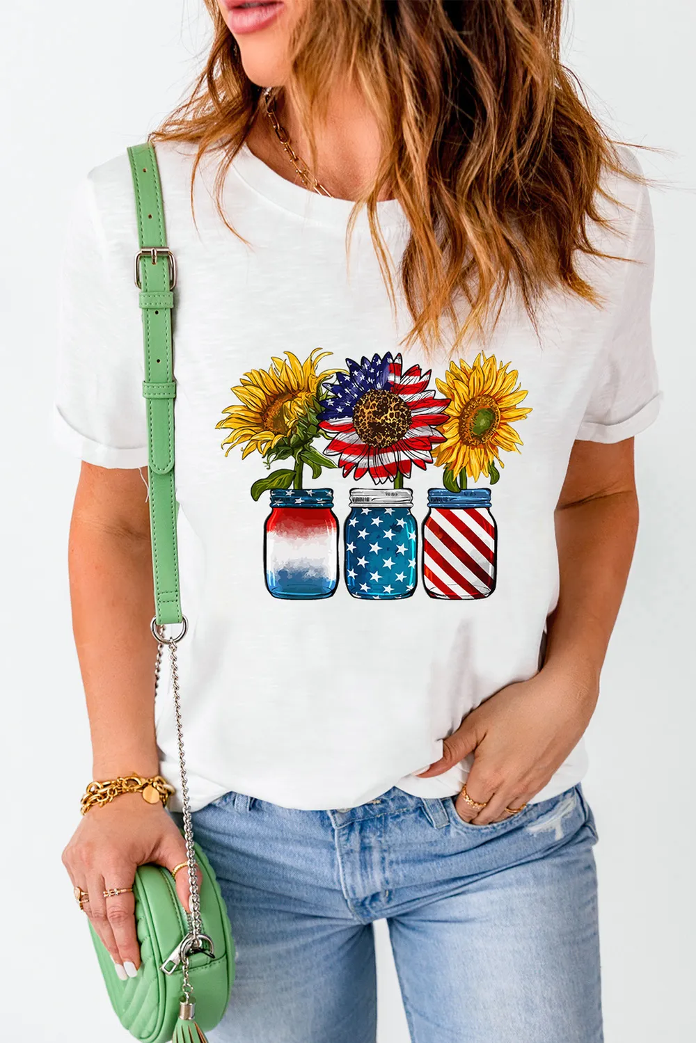 Graphic Round Neck Short Sleeve T-Shirt, image 5