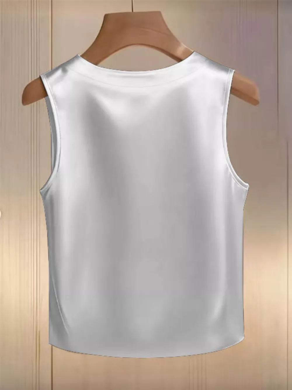 Pearl Embellished Satin Tank Top, image 14
