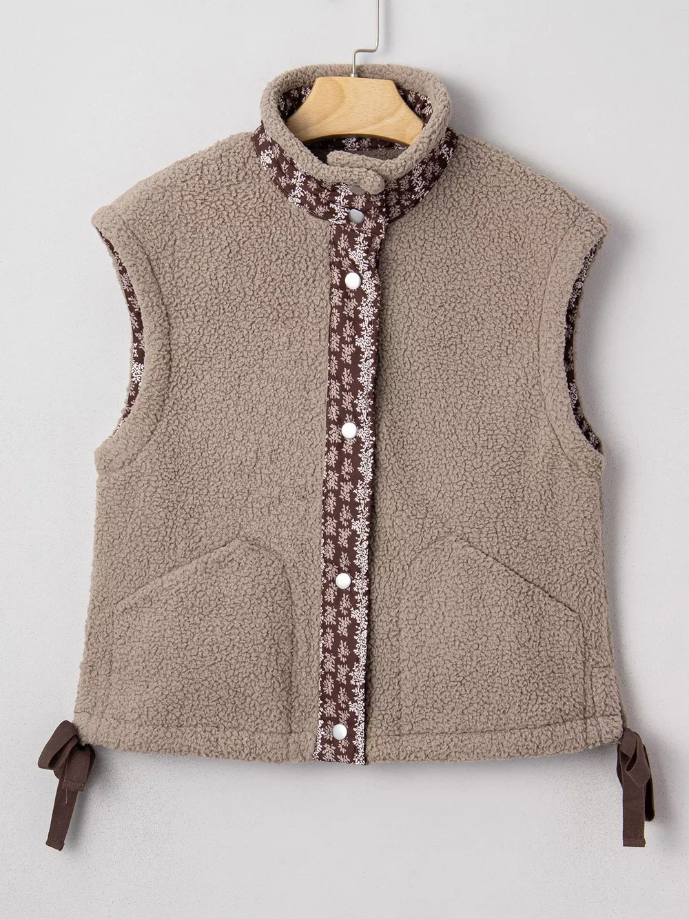 Side Bows Sherpa Fleece Vest, image 4