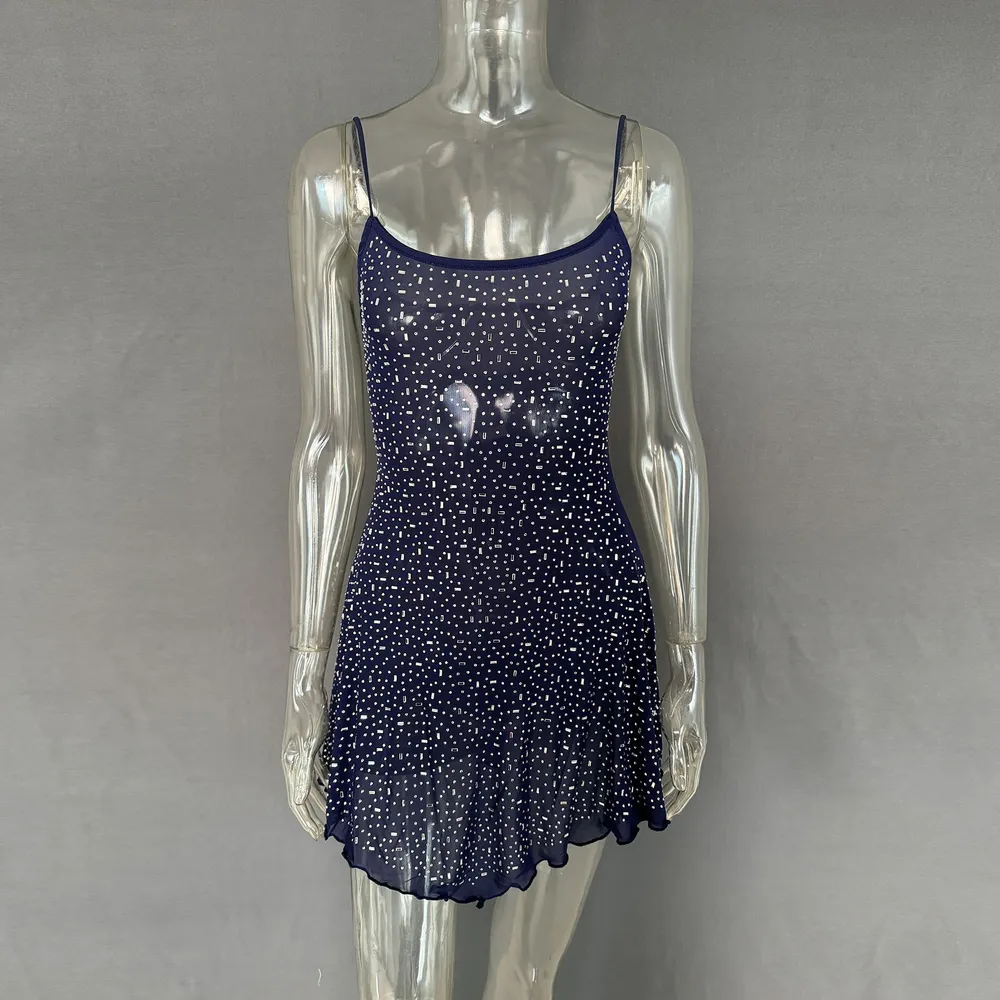 Rhinestone Decor Mini Cami Dress, image 15