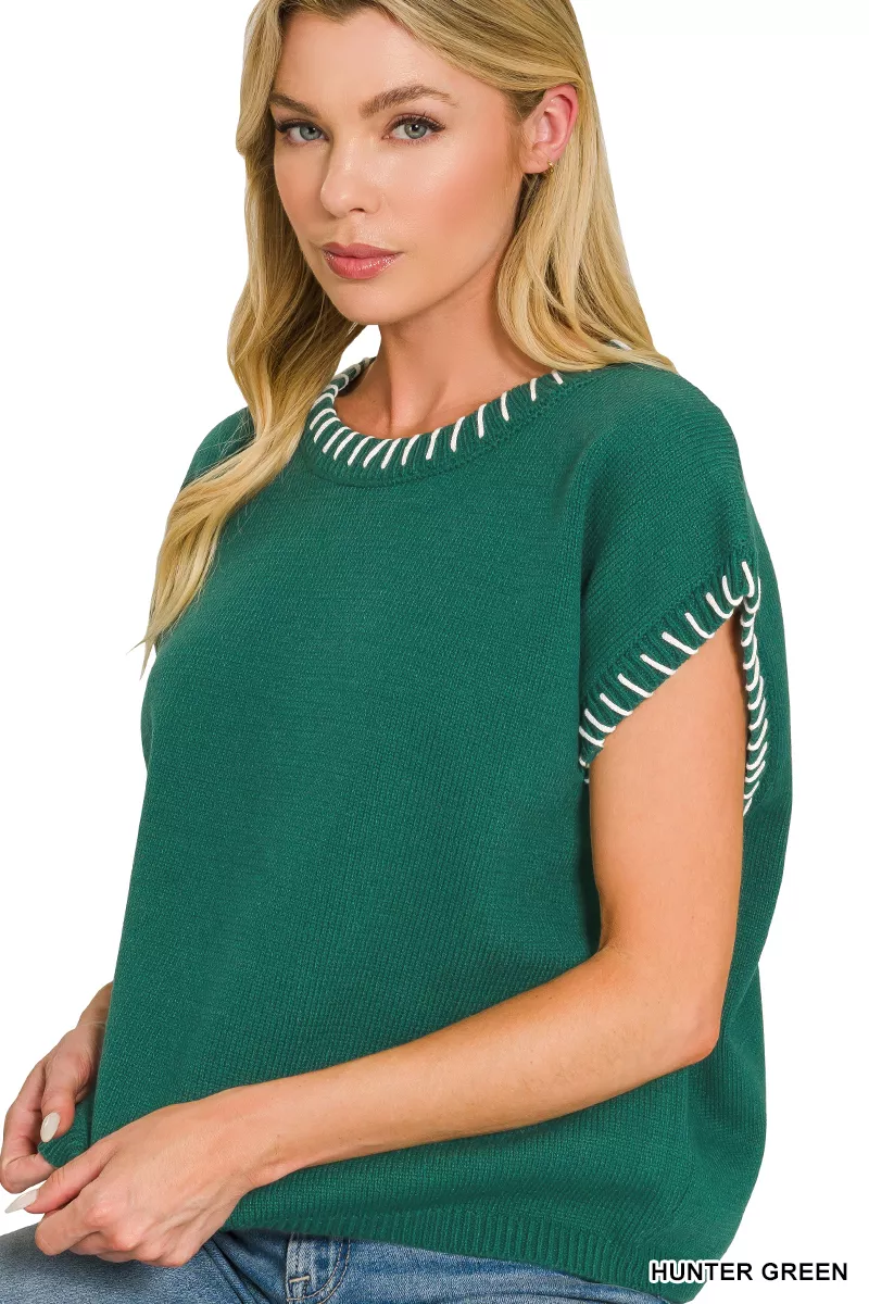 Stitch Detailed Oversize Sweater, image 2