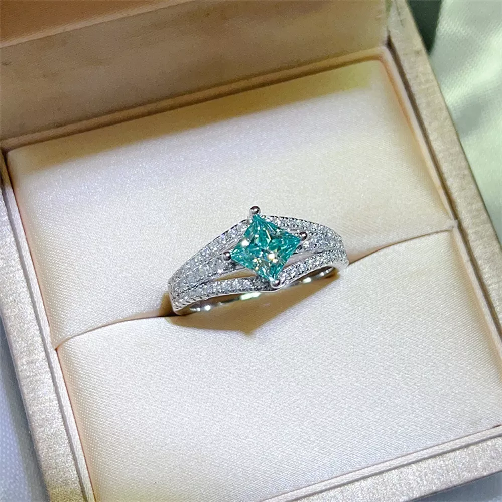 1 Carat Moissanite 925 Sterling Silver Ring, image 2