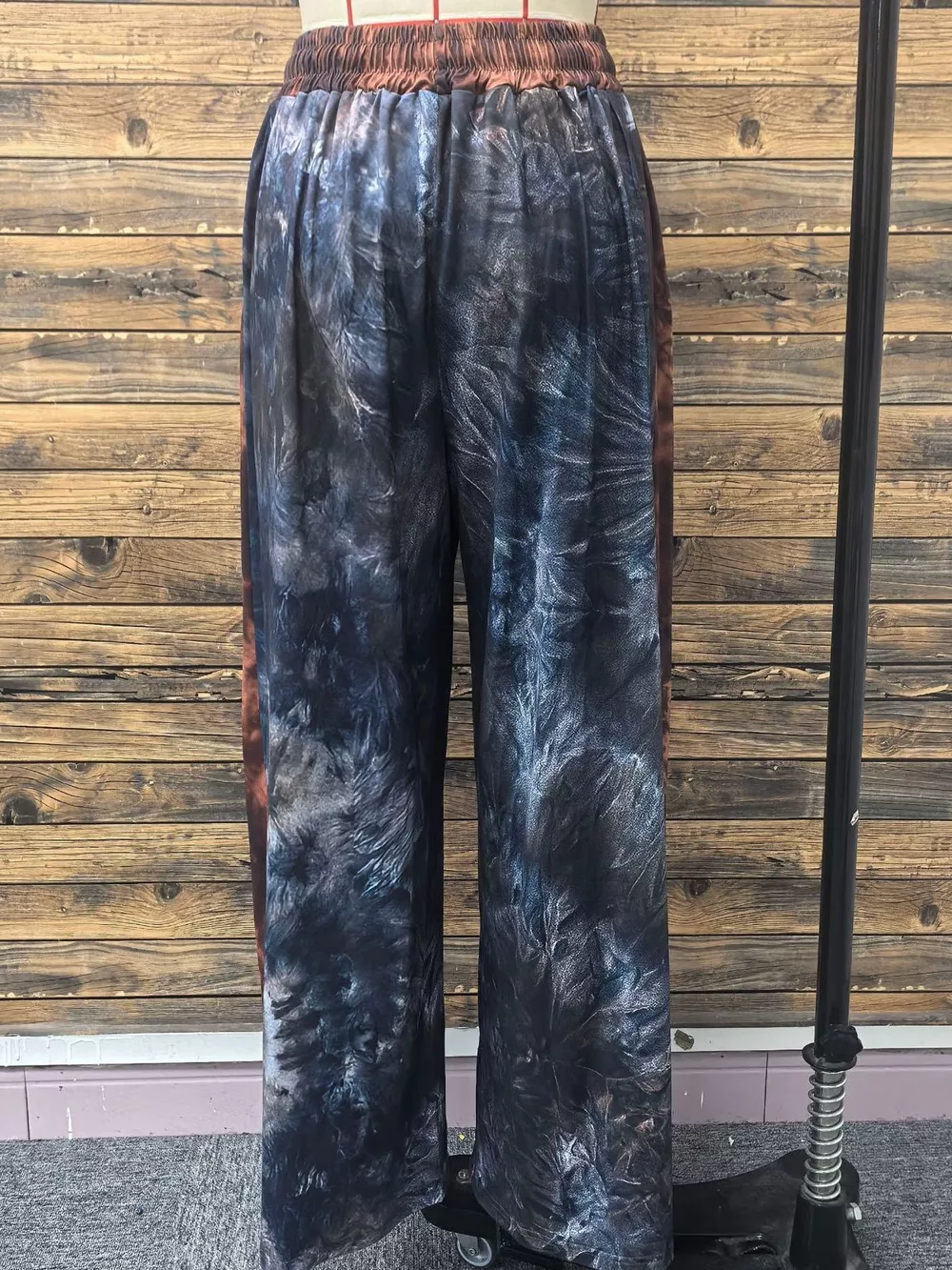 Full Size Tie-Dye Wide Leg Casual Pants Plus Size, image 9