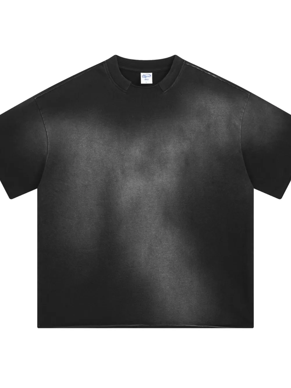 Men's Washed Round Neck Gradient T-Shirt