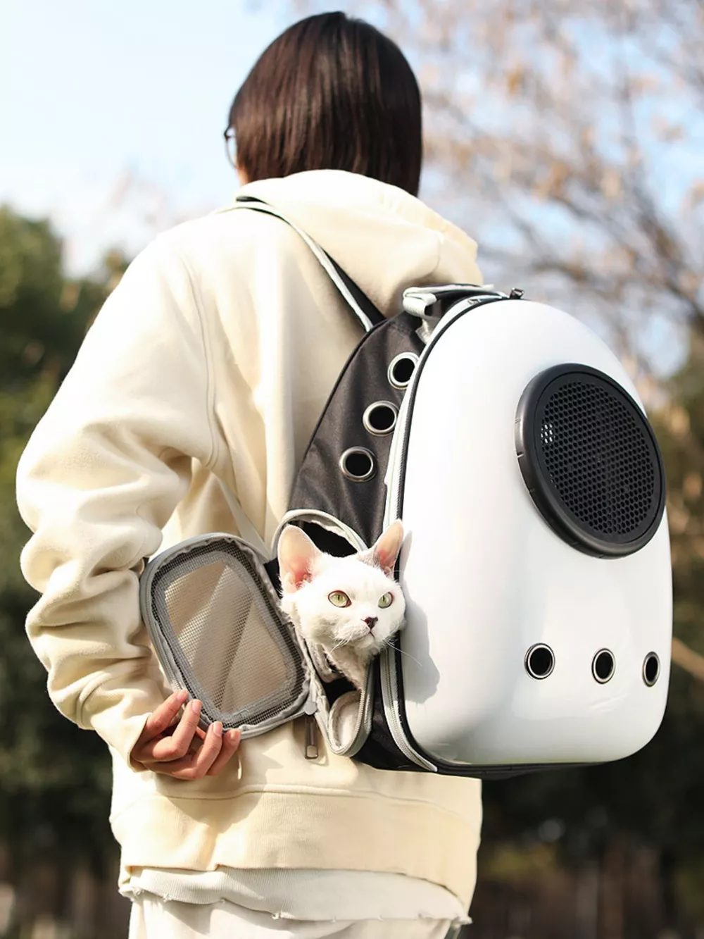 Space Capsule Transparent Pet Carrier Backpack, image 14
