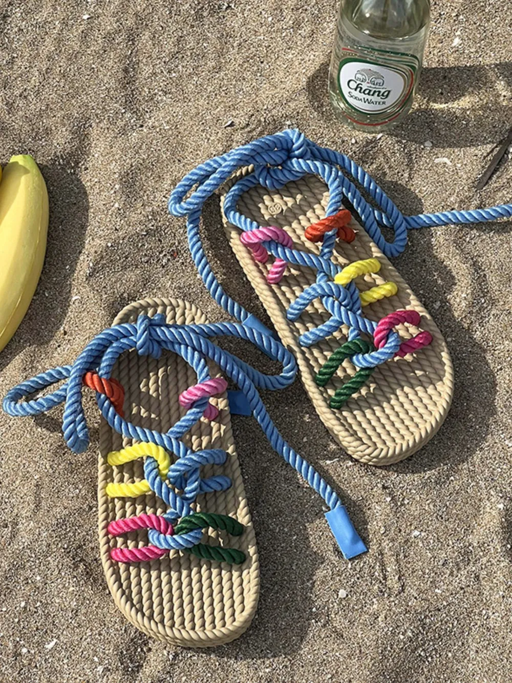 Colorful Rope Woven Sandals, image 9