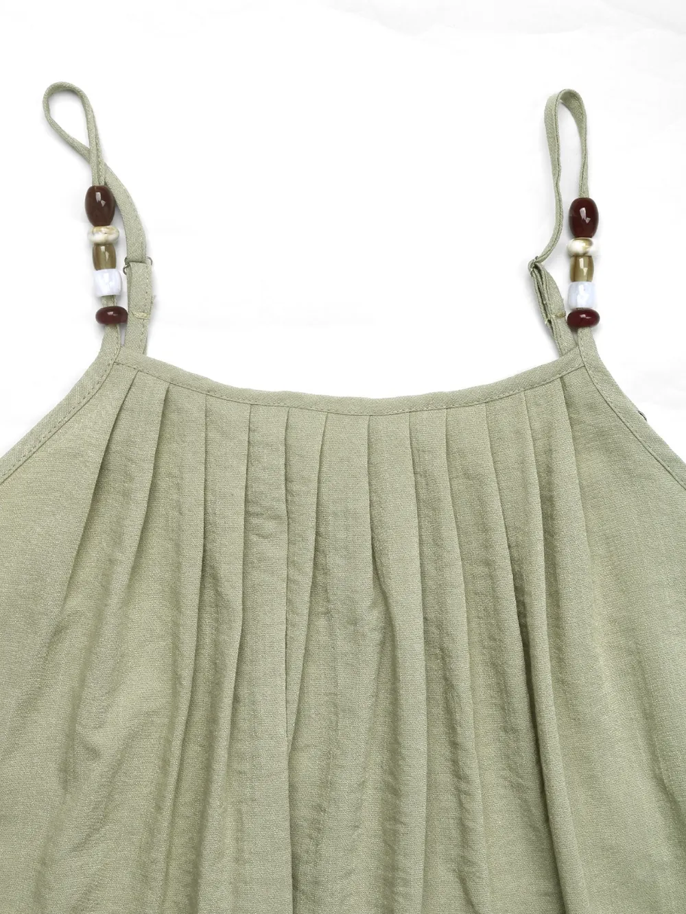 Pleated Adjustable Strap Cami Dress, image 9