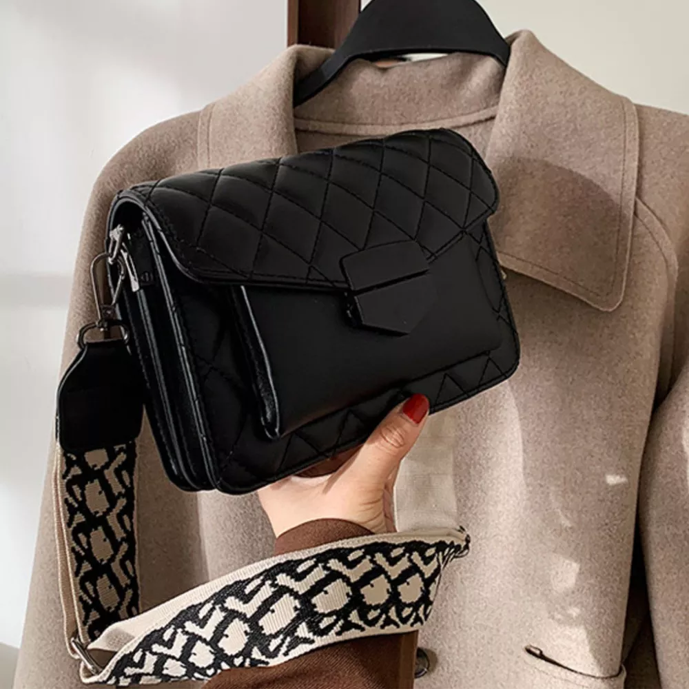 Quilted Leather Flap Crossbody Bag, image 3