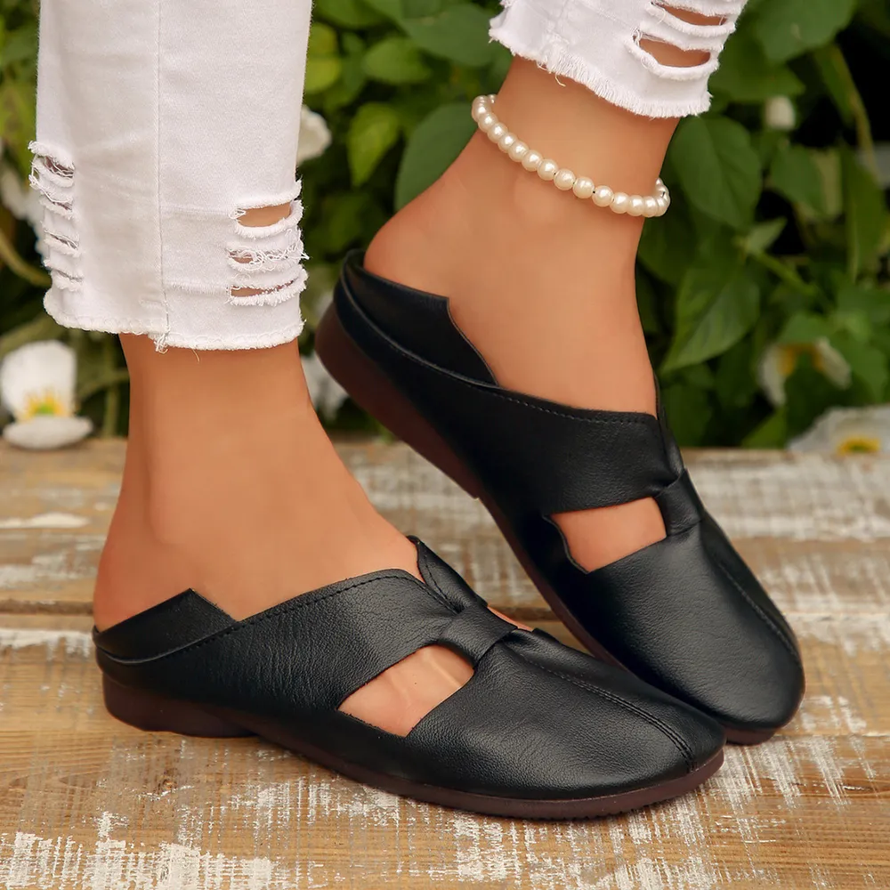 Cutout Flat Sandals, image 4