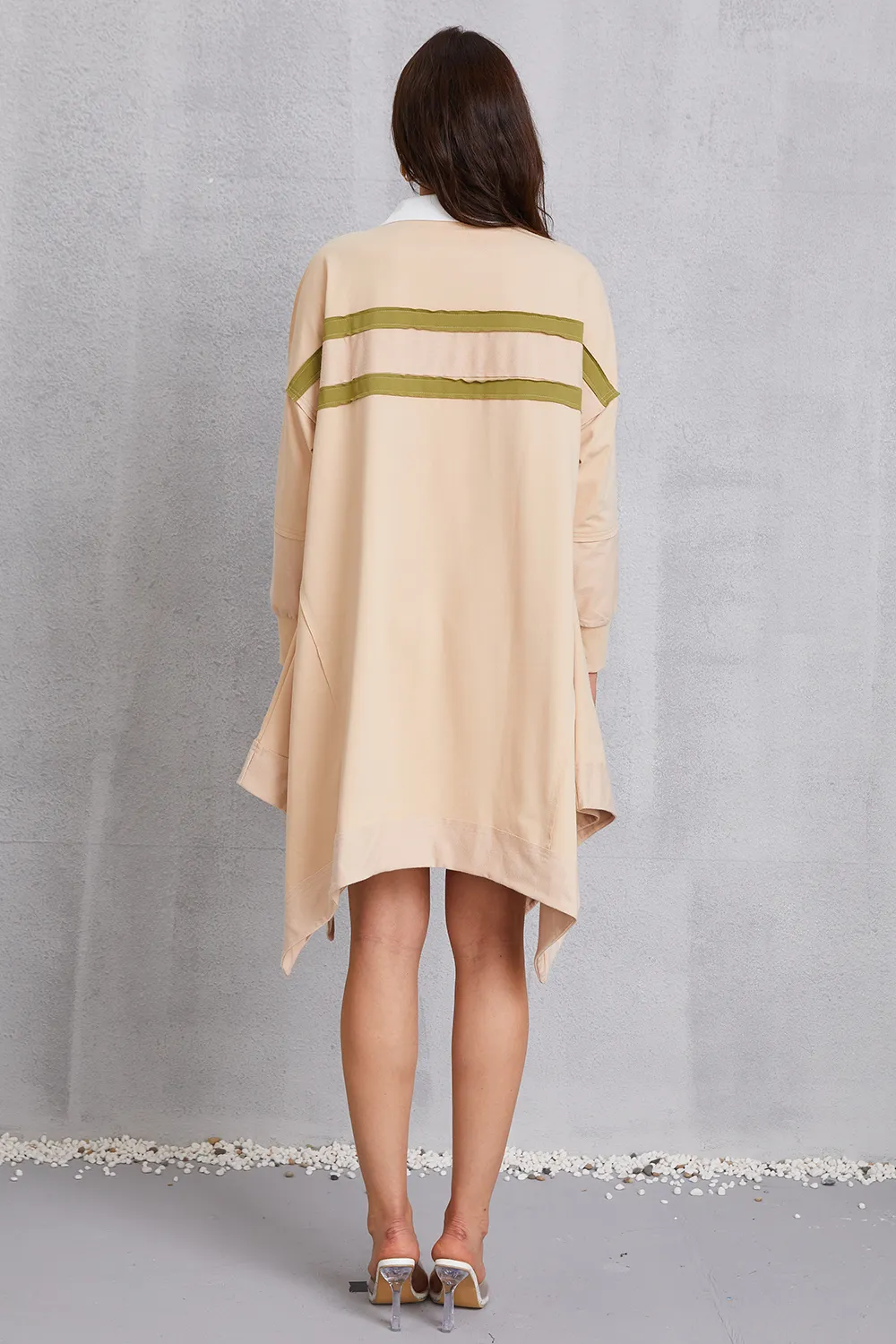 Half Button Handkerchief Hem Dress, image 10