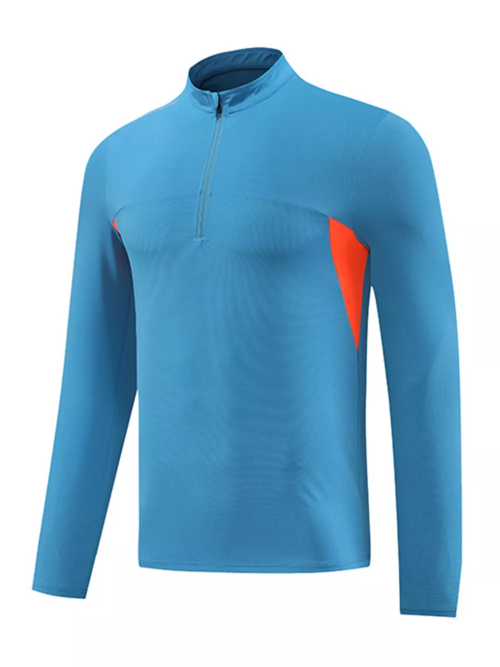 Men's Plus Size Long Sleeve Active T-Shirt with Zipper, image 4