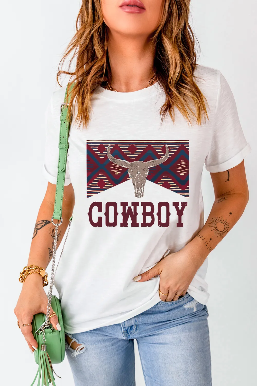 Graphic Round Neck Short Sleeve T-Shirt, image 5