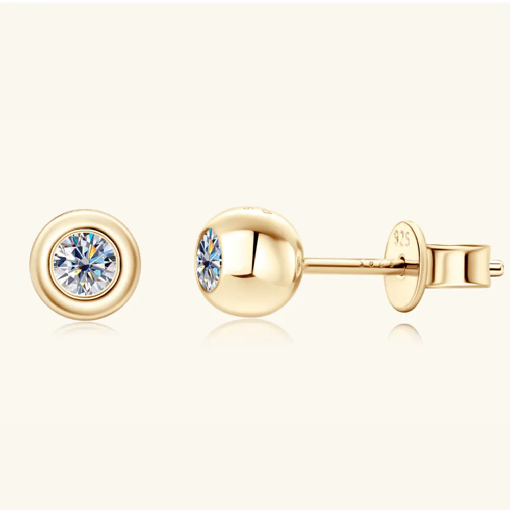 Moissanite 925 Sterling Silver Stud Earrings, image 9