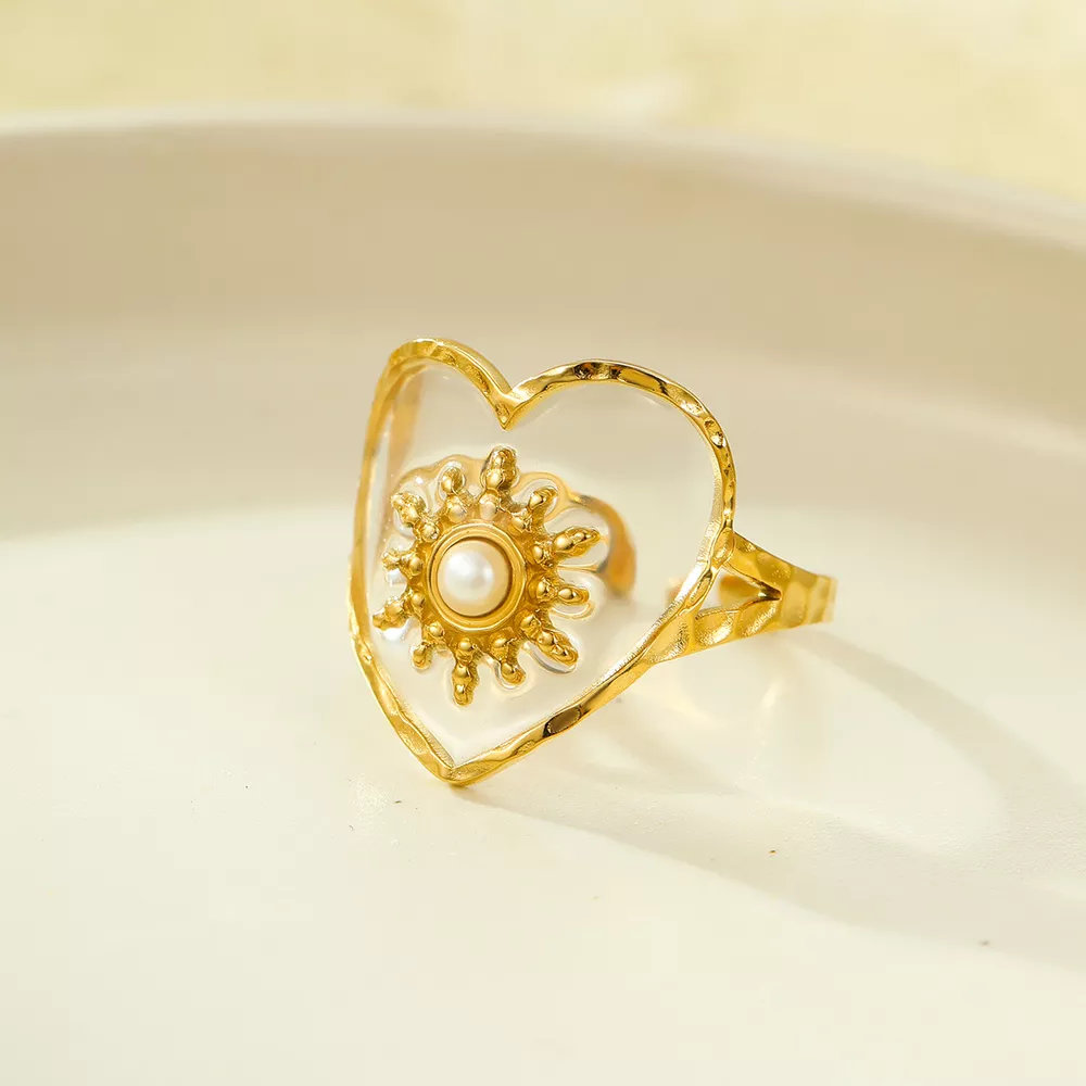 18K Gold-Plated Adjustable Open Ring, image 4