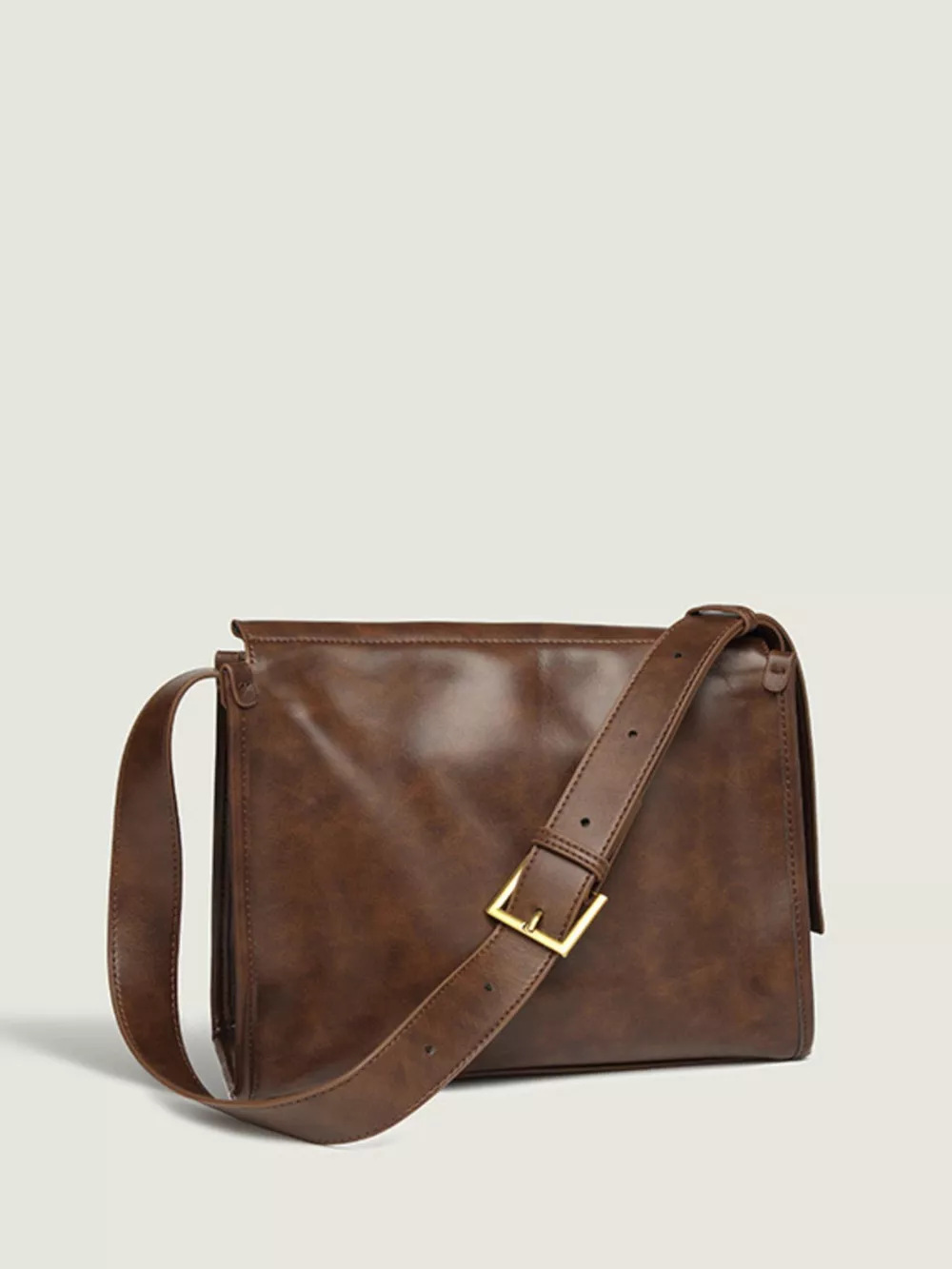 Vintage Style Leather Shoulder Bag, image 4