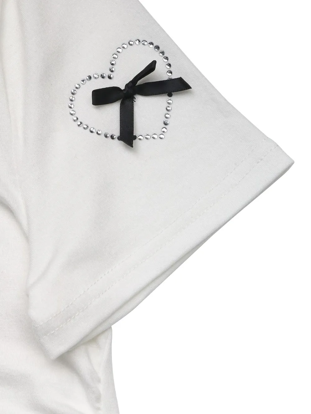 Heart Bow Round Neck Short Sleeve T-Shirt, image 6