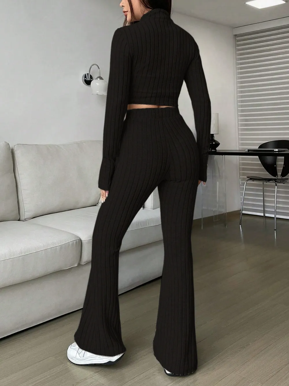 Zip Up Long Sleeve Top and Pants Set, image 18
