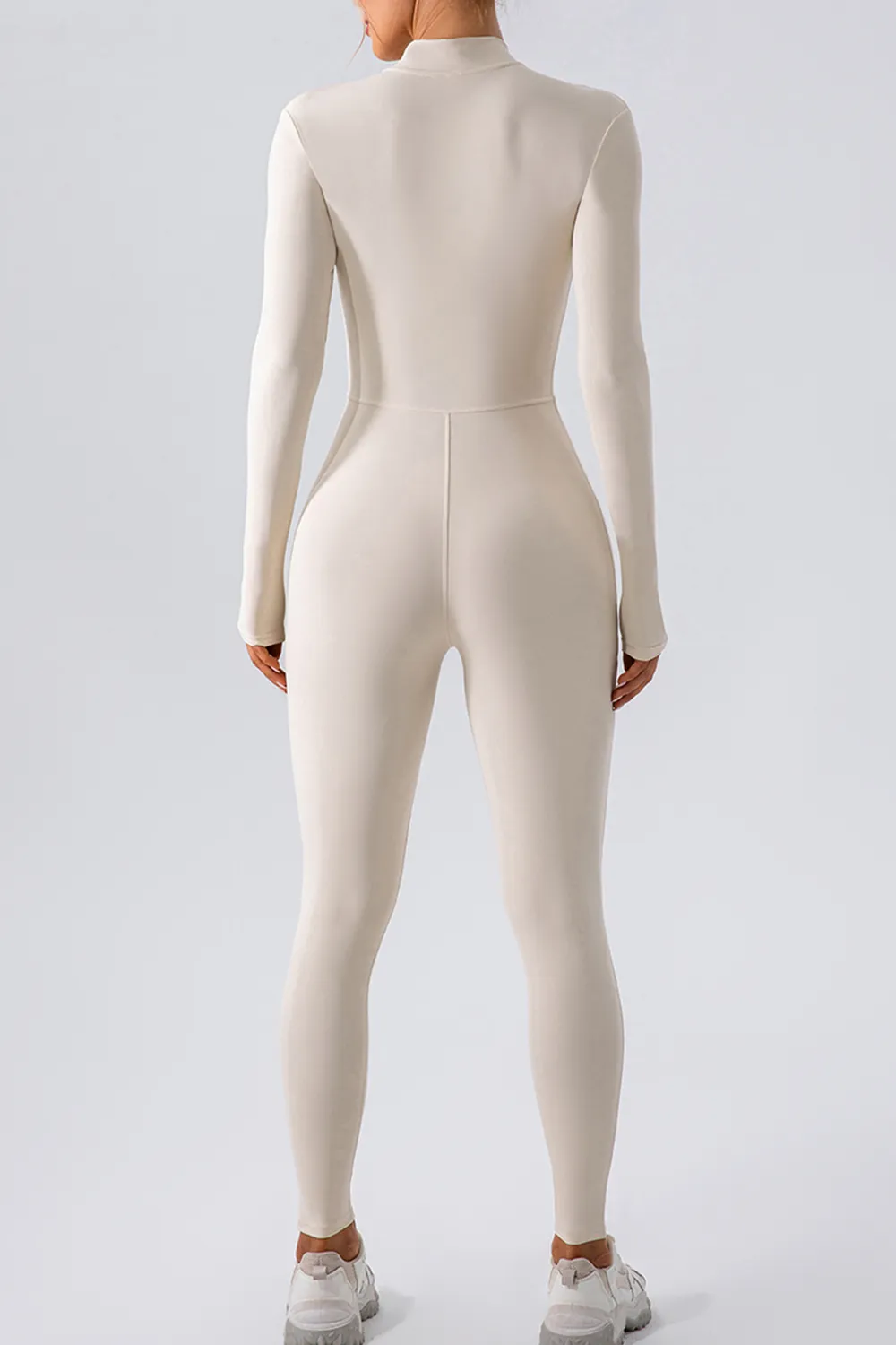 Half Zip Mock Neck Active Jumpsuit, image 16