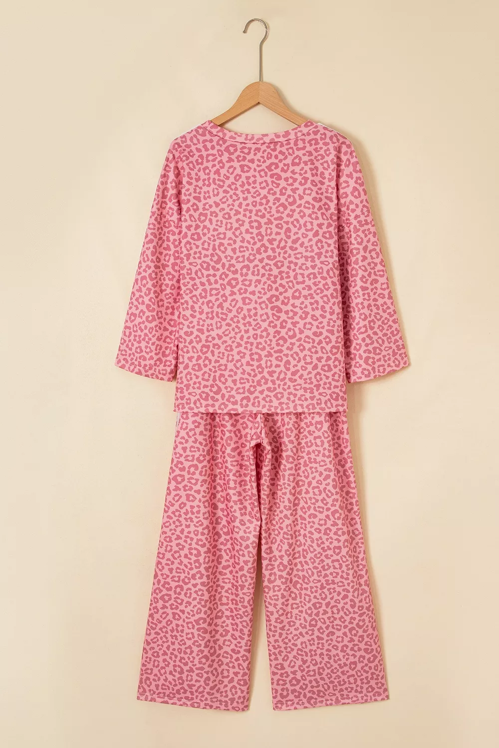 Leopard Print Casual Two-Piece Set with Side Stripes, image 3
