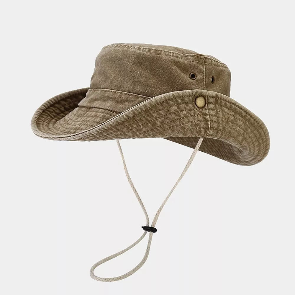 Wide-Brim Sun Protection Bucket Hat, image 4