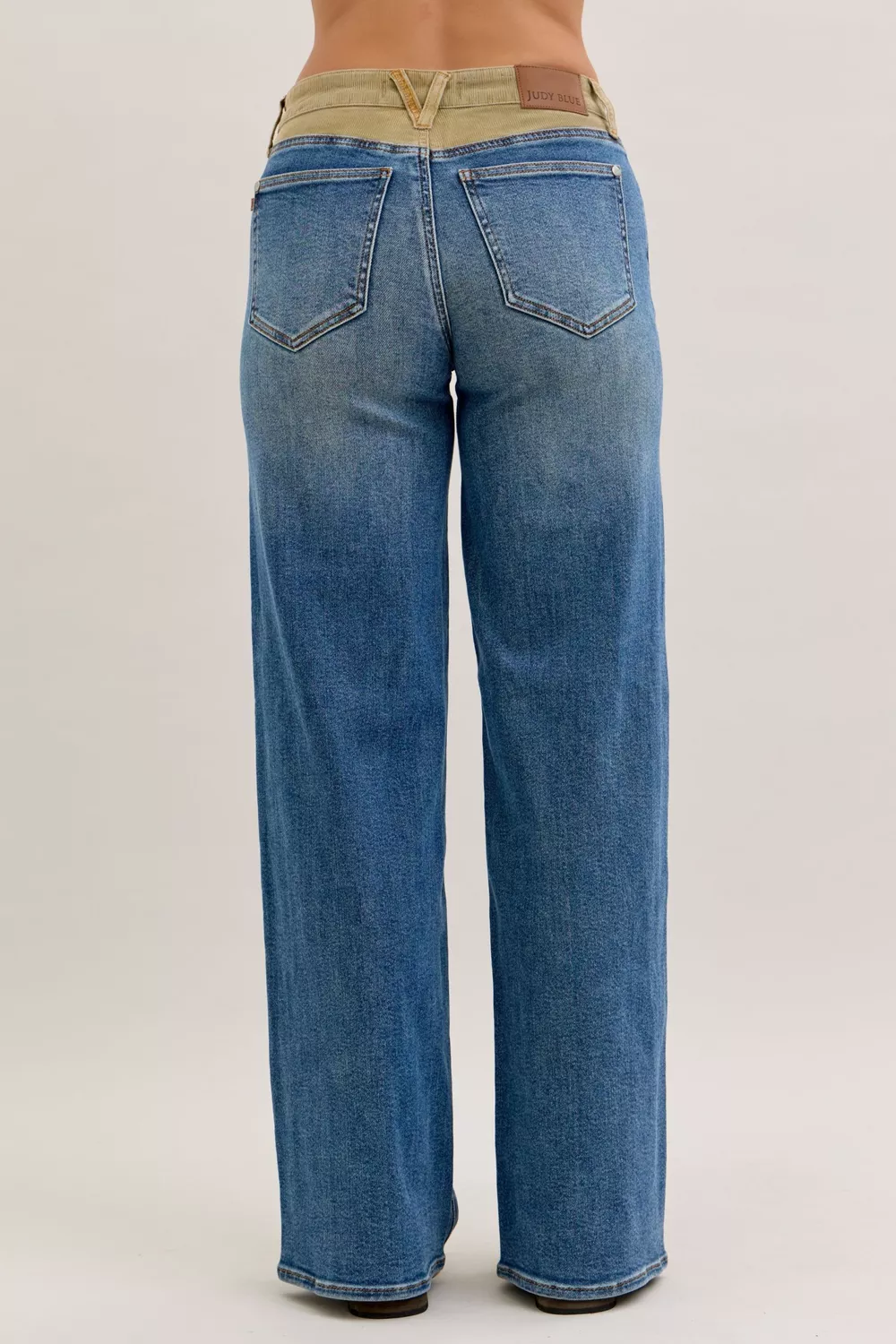 MR Column Straight Jeans with Corduroy Waist, image 9