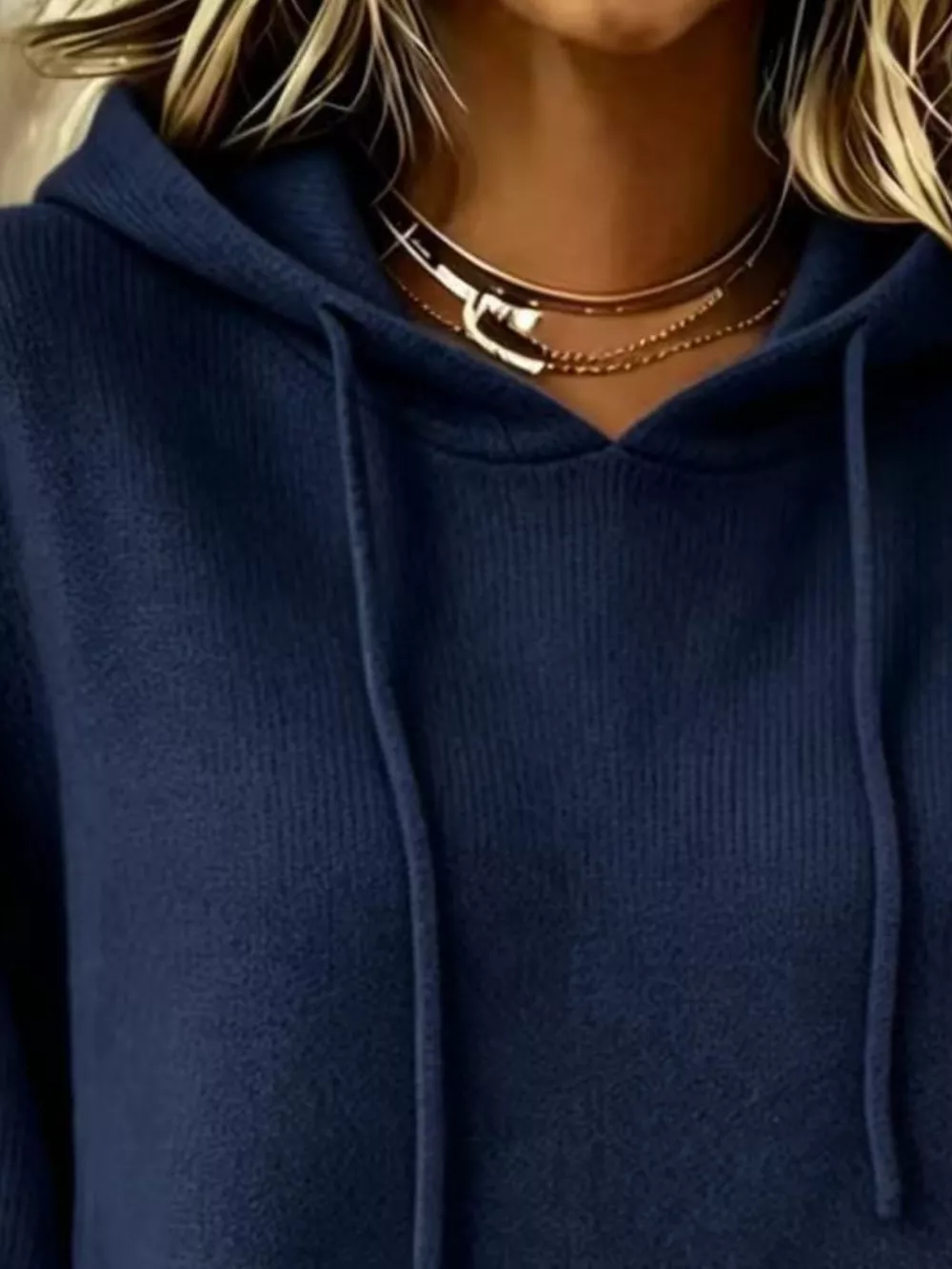 Full Size Drawstring Kangaroo Pocket Hooded Sweater Plus Size, image 14