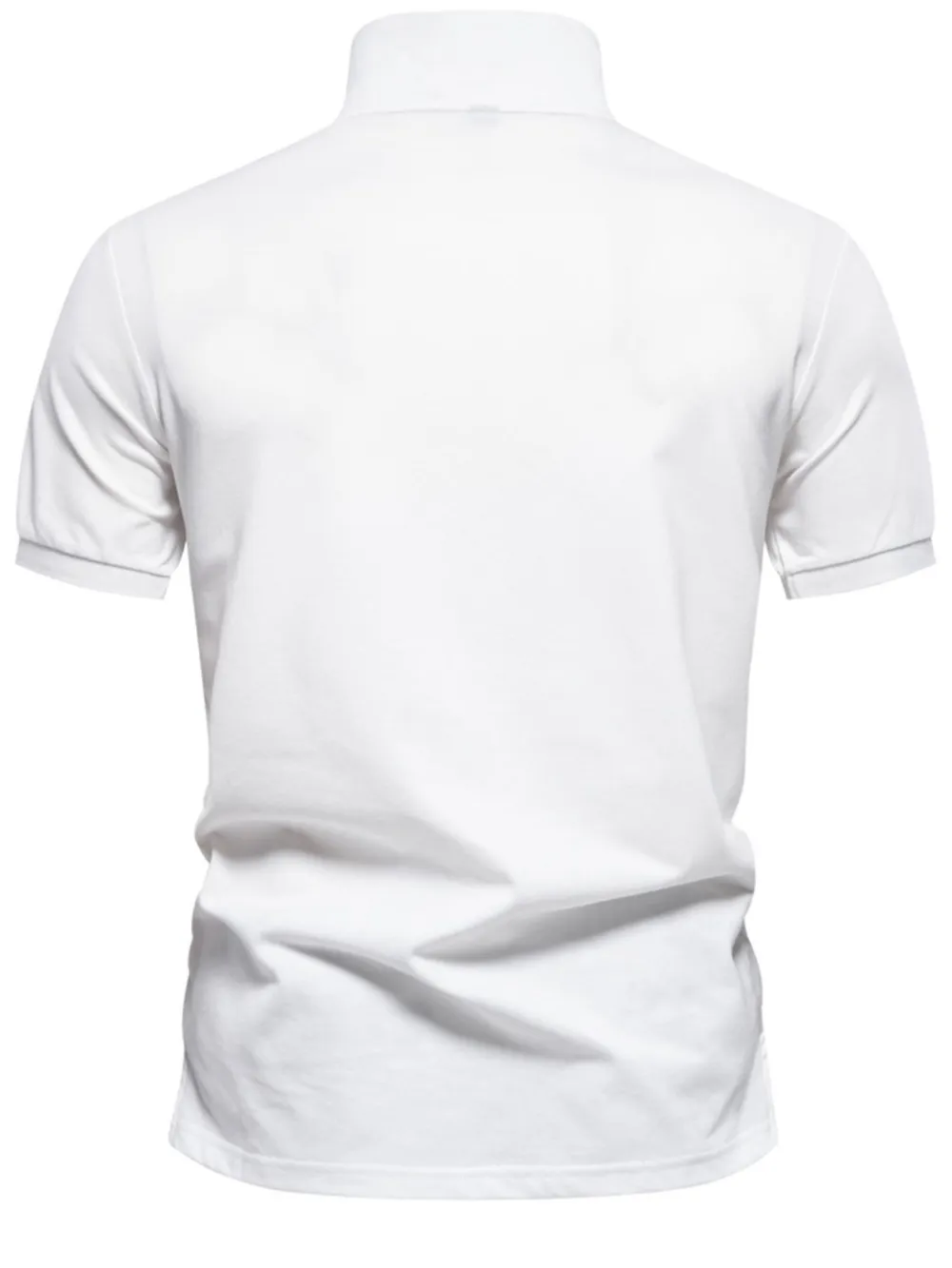 Men's Printed Collared Neck Short Sleeve Polo, image 3