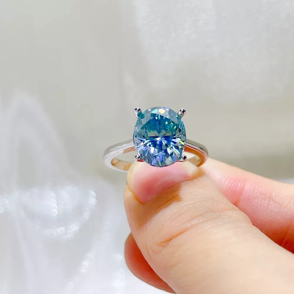 5 Carat 925 Sterling Silver Moissanite Ring, image 5