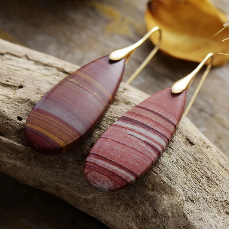 Natural Stone Waterdrop Shape Earrings, image 3