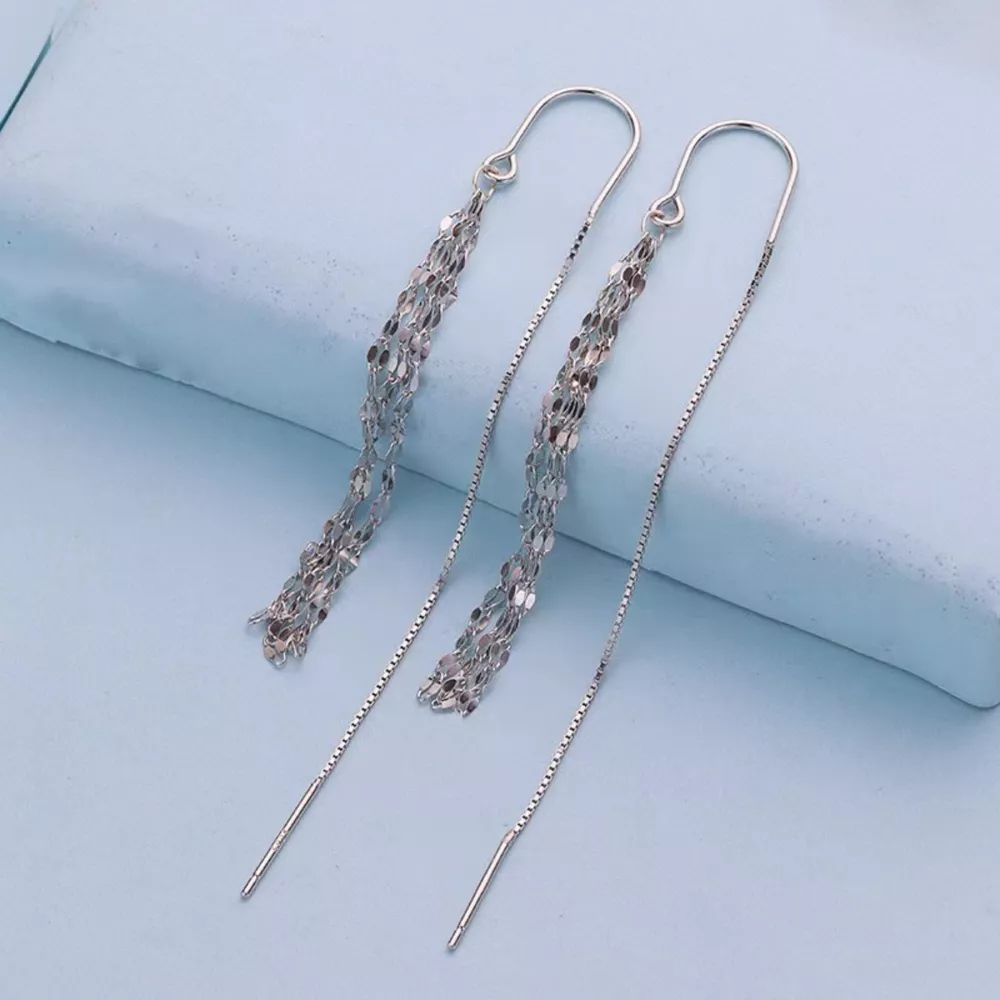 925 Sterling Silver Threader Earrings, image 6