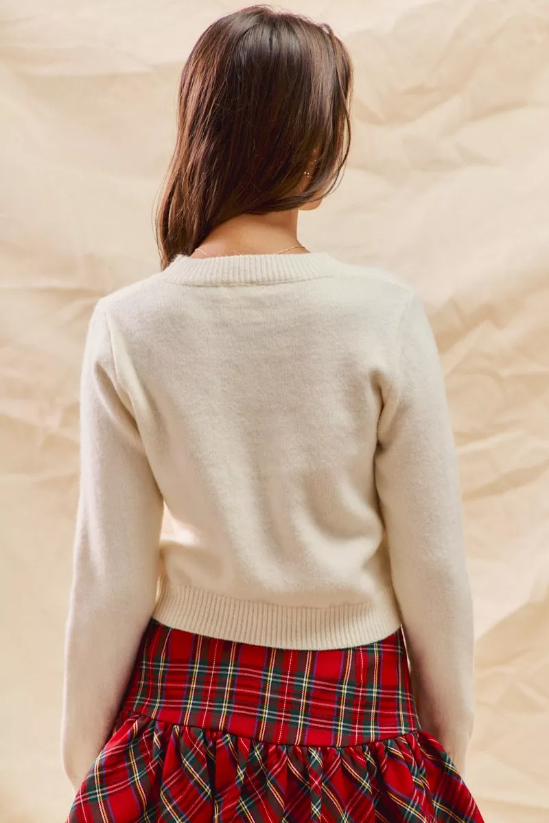 Christmas Candy Cone Cropped Sweater, image 11