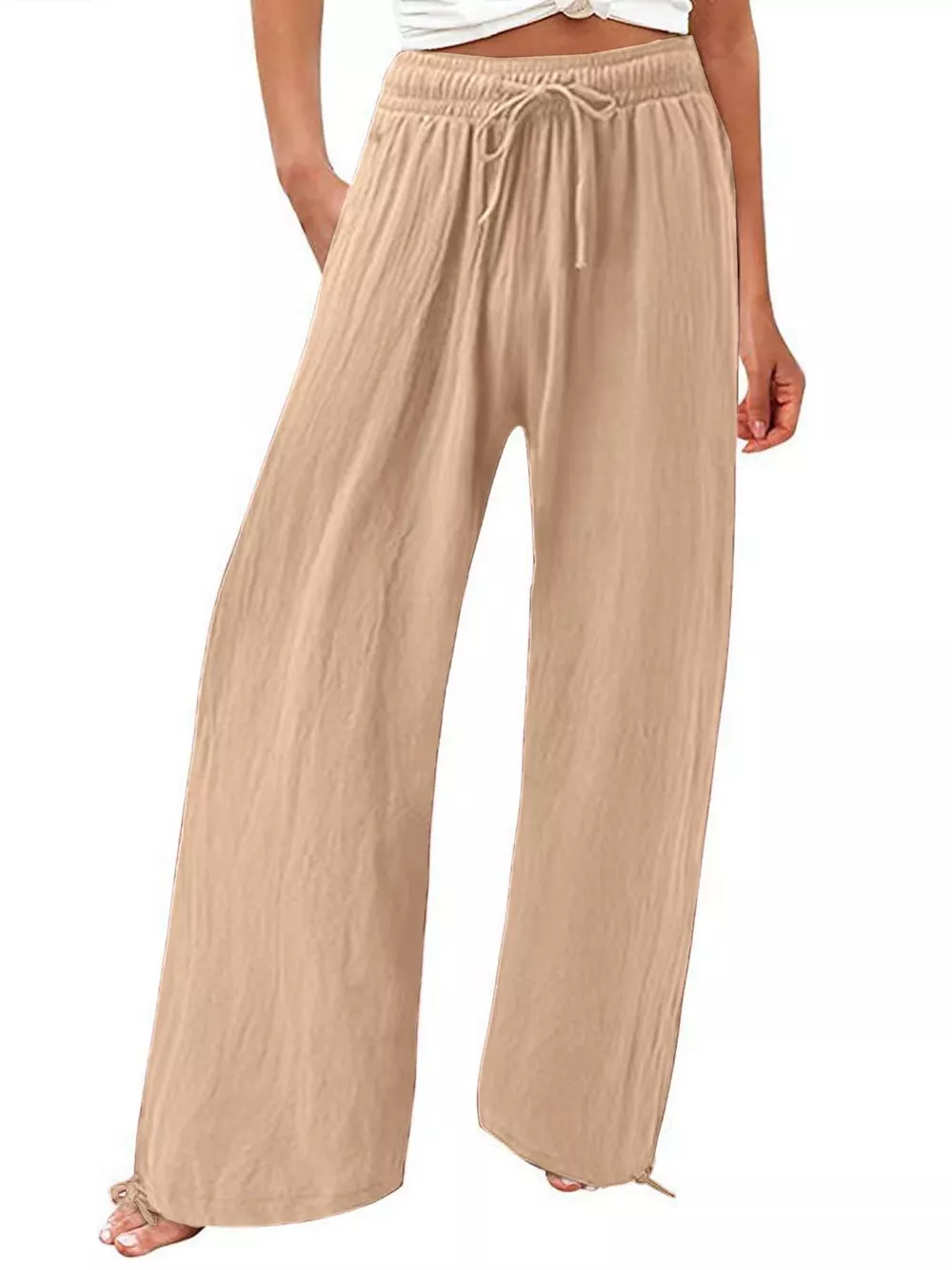 Full Size Wide Leg Pants with Drawstring Waist Plus Size, image 18
