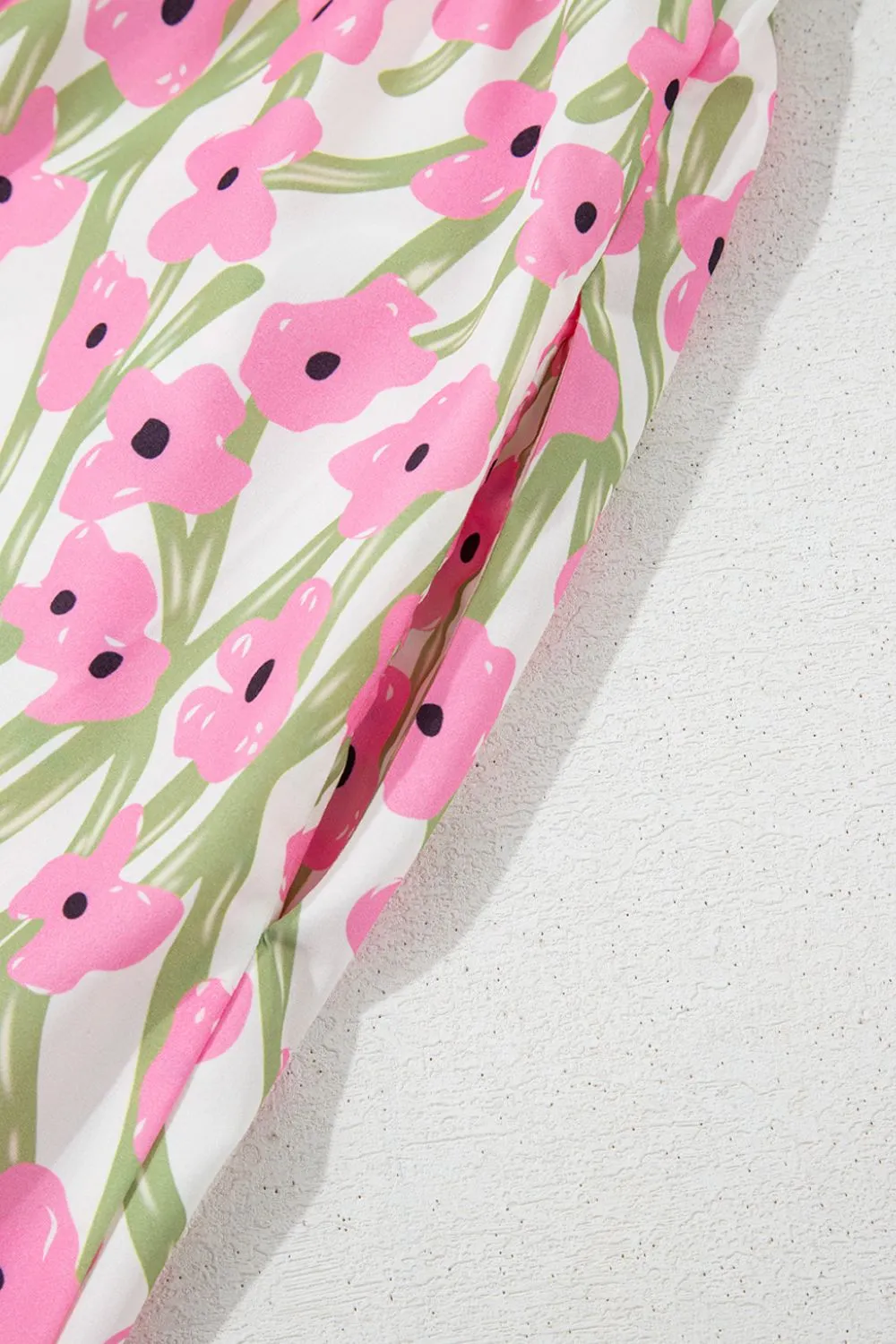 Floral Print Square Neck Ruffled Cap Sleeve Maxi Dress, image 11
