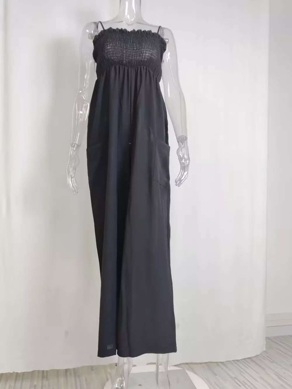 Smocked Wide Leg Jumpsuit, image 6