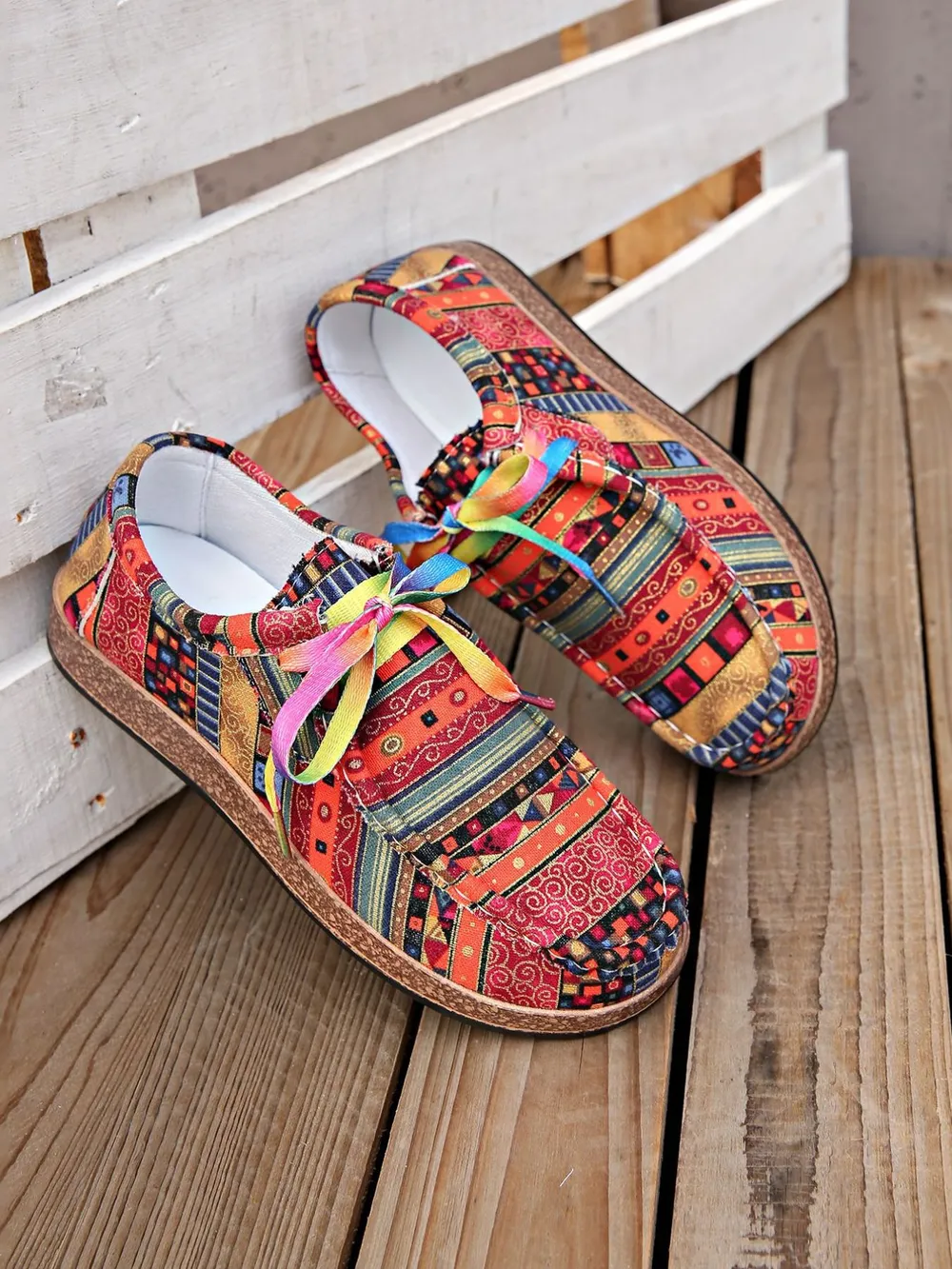 Printed Lace Up Sneakers, image 9