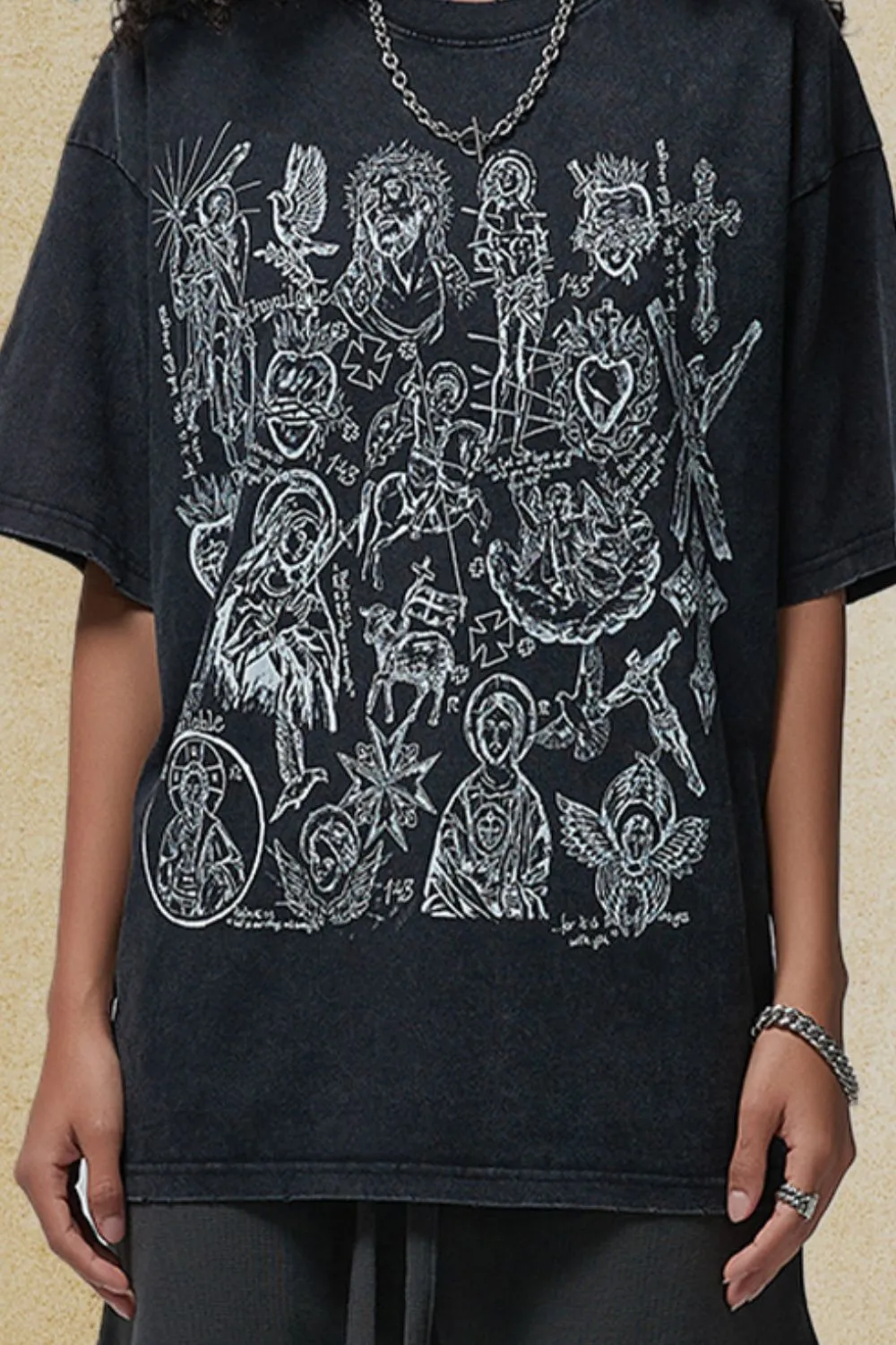 Men's Graphic Round Neck Half Sleeve T-Shirt, image 4