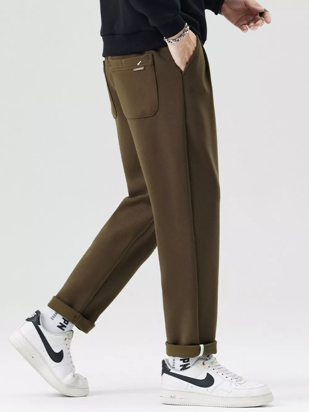 Men's Drawstring Loose Fit Pants, image 8