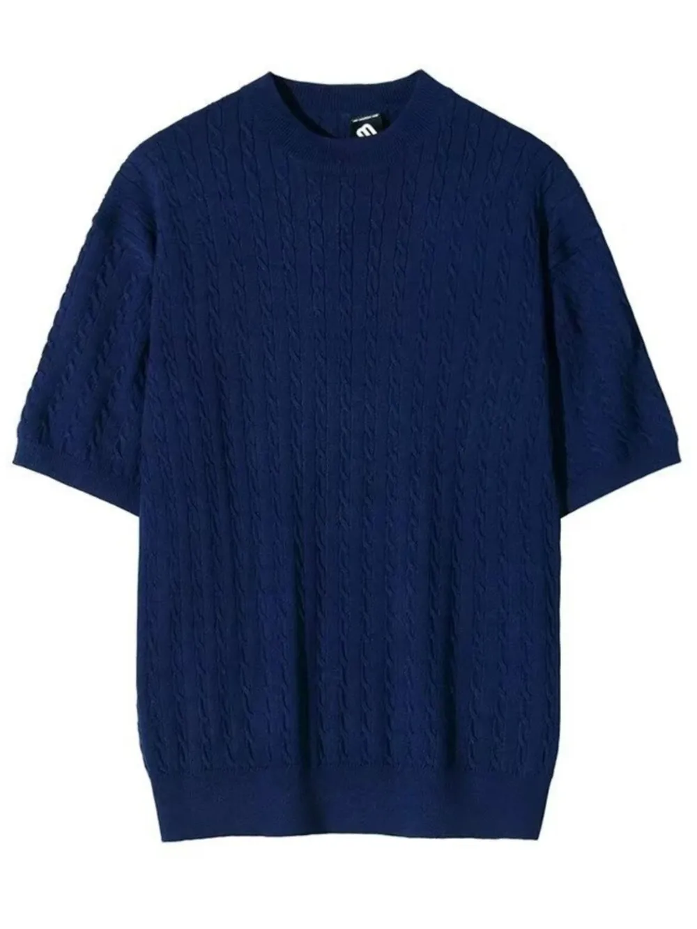 Men's Full Size Round Neck Short Sleeve Knit Top Plus Size