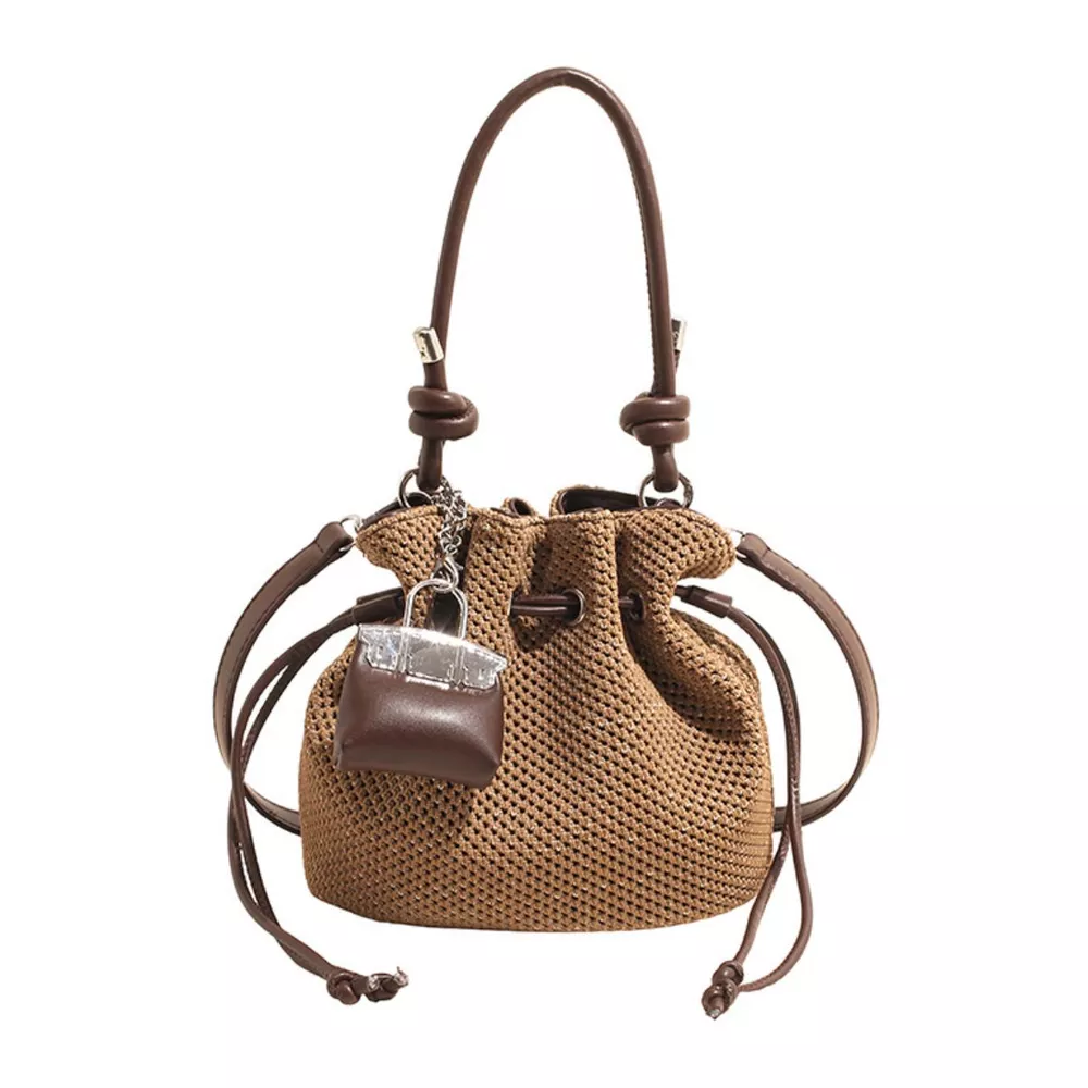 Woven Drawstring Crossbody Bag, image 15