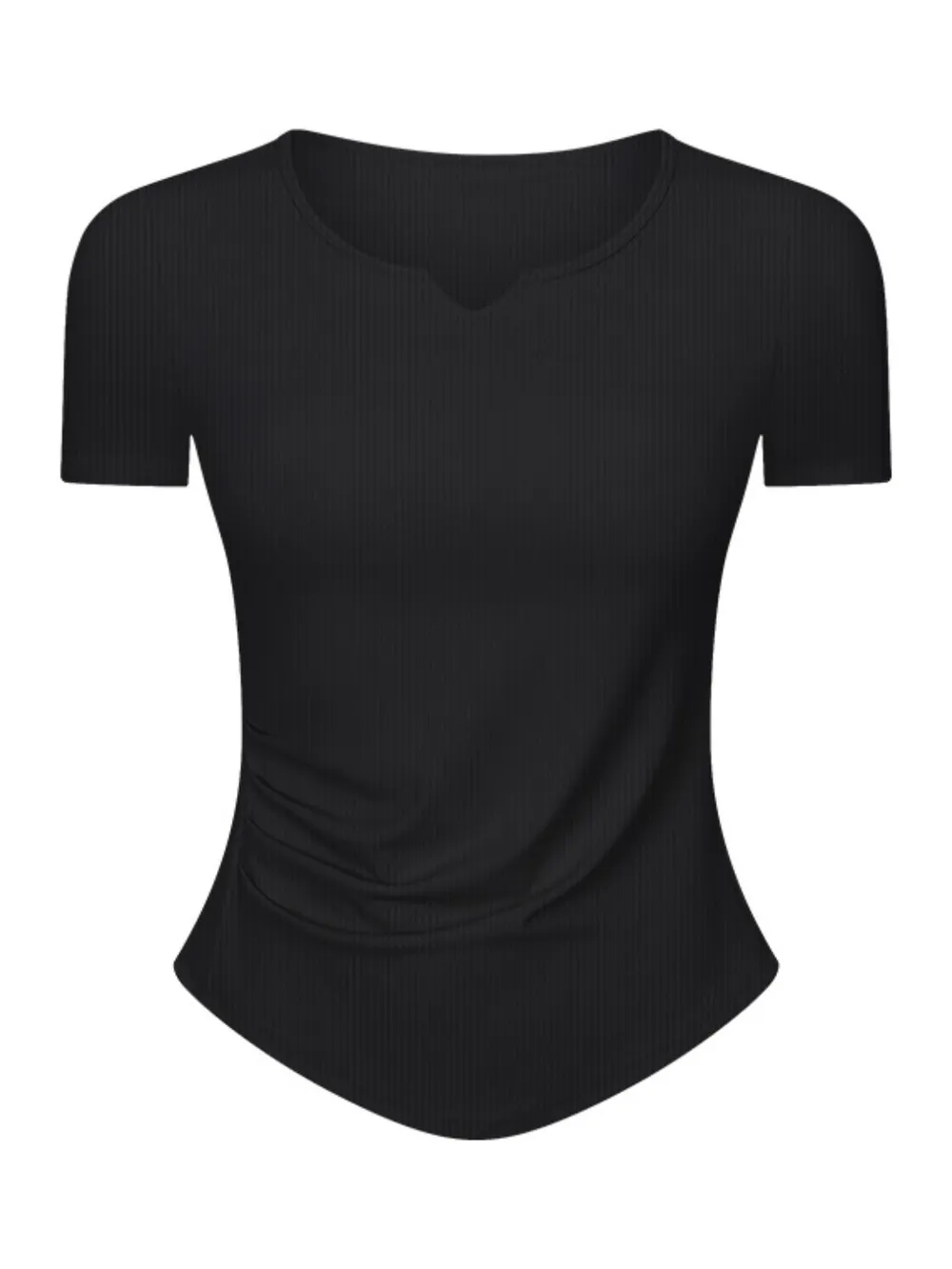 Notched Short Sleeve Active T-Shirt, image 15